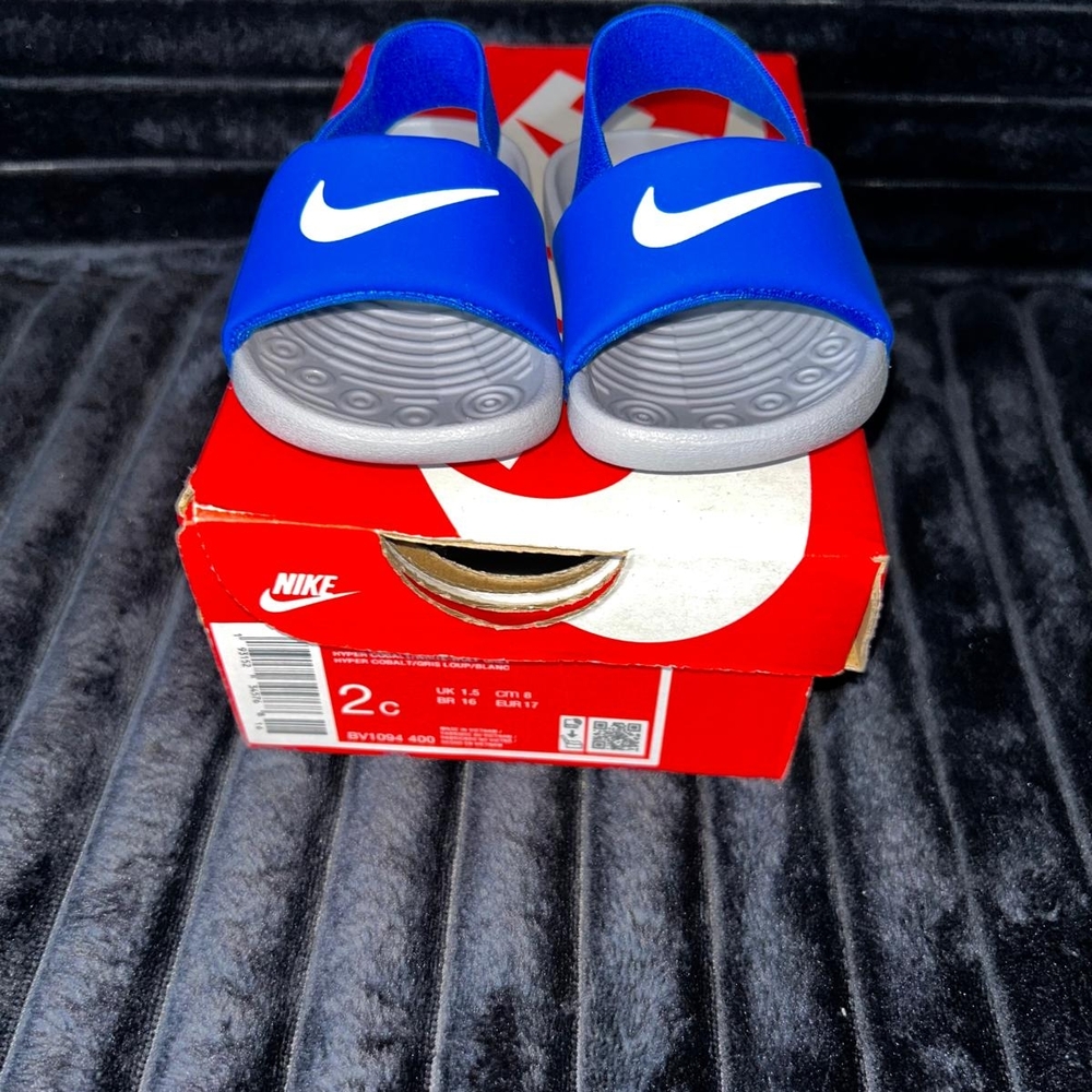 Nike Kids Blue Slide Sandals